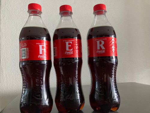 Coca Cola Edición Limitada Letras Fer 3pzs De 500ml