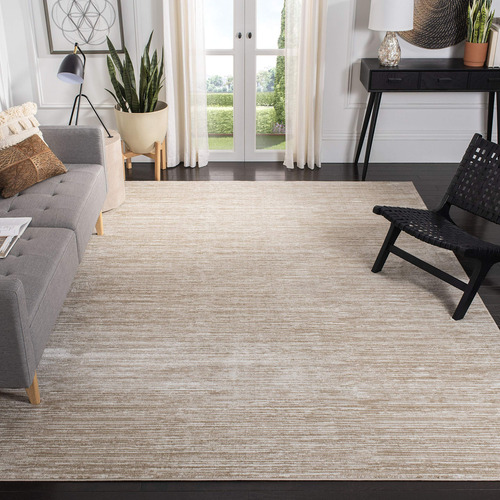 Tapete Moderno 2 Metros Color Crema Ombré Para Sala Y Casa