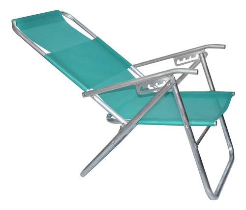 Reposera Aluminio Alta 5 Posiciones Sillón Reforzada Playa