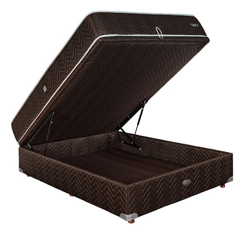 Sommier Springwall Roomy 140 X 190 Con Baulera 2 Plazas Marrón