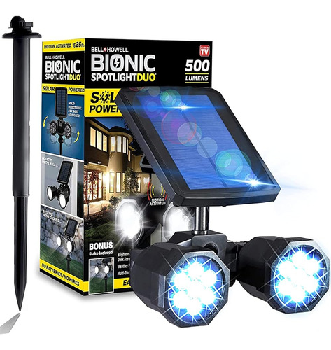 Bell + Howell Bionic Duo Spotlight Luces Solares Al Aire Lib