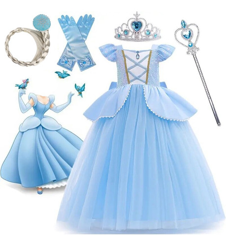 Disfraz De Princesa Para Fiesta De Cumpleaños Para Niña
