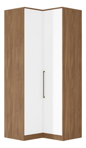 Armario modular de esquina Ireland Demartez con 2 puertas, color Amendola/blanco
