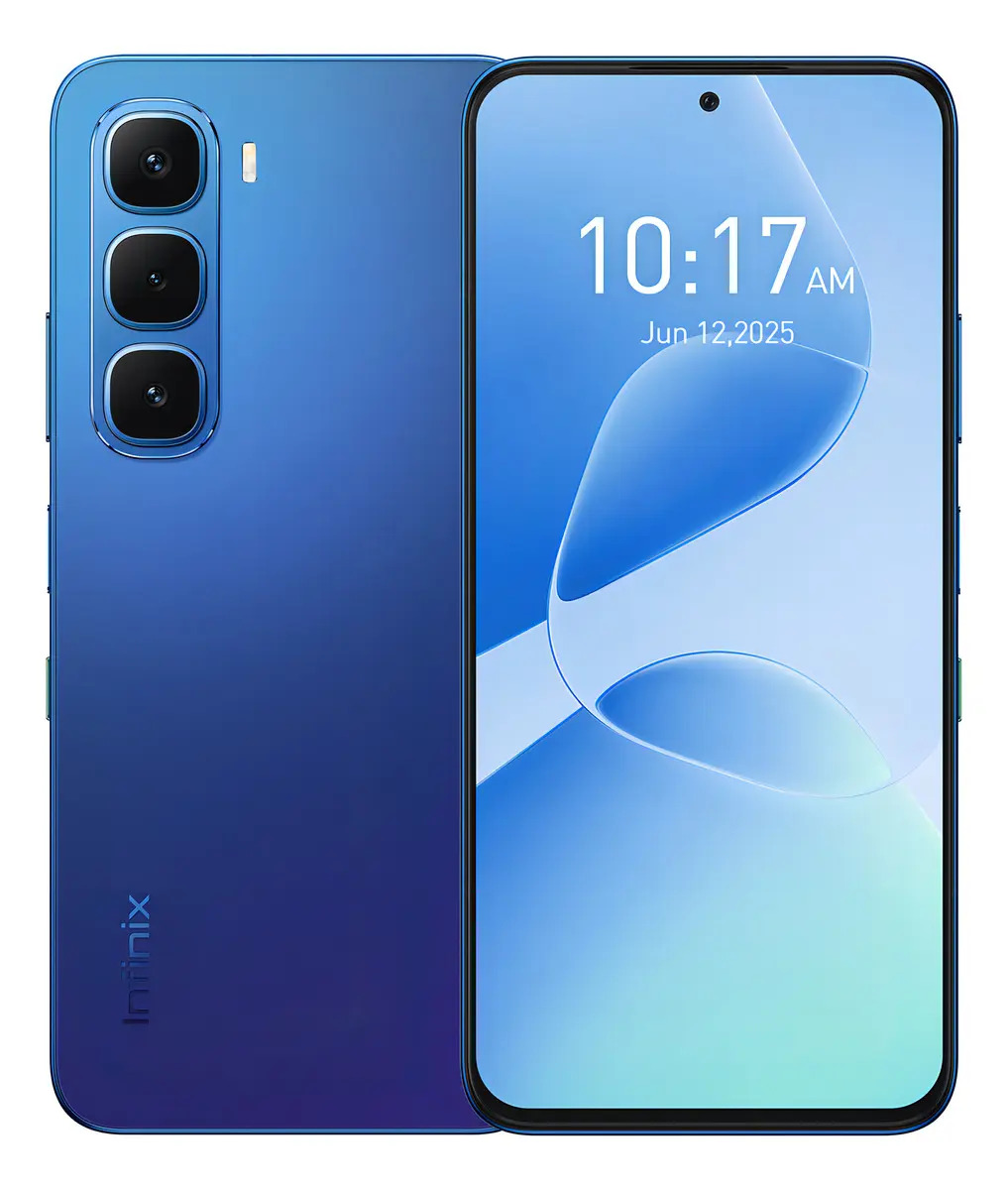 Celular Infinix Hot 60i Dual Sim Infinix Ai 8gb Ram 256gb Rom Tela de 6,7 polegadas A 120hz Azul Bateria De 5160mah Carga rápida de 45w Ip64 Nfc