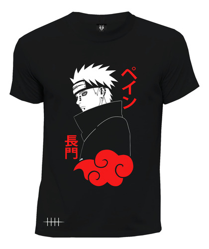 Camiseta Anime Otaku Naruto Akatsuki Pain Yahiko Nagato