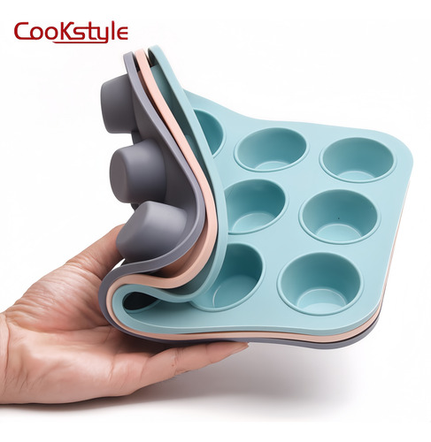 Molde De Silicona Para Muffins 12 Cavidades Cookstyle