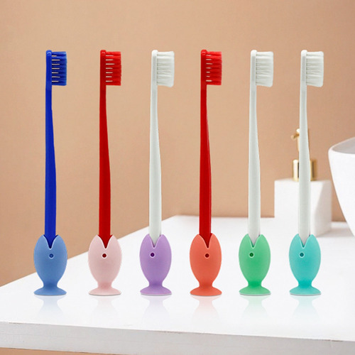 Soporte De Silicona Para Cepillos De Dientes Con Forma De Pe