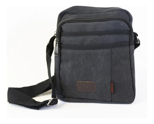 Morral Canvas Con Cierre Y Bolsillos Safari Grande Arpelli