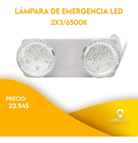 Lampara De Emergencia 2x3 6500k