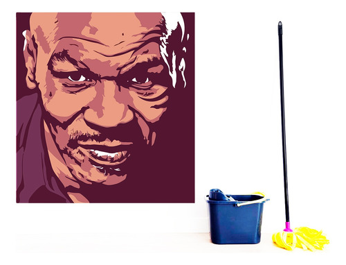 Vinilo Adhesivo Pared Decorativo Boxeador Mike Tyson 100cms