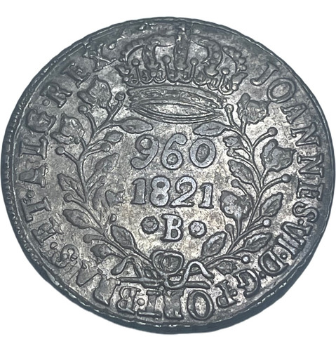 Moeda Prata 960 Réis 1821 Bahia Var 6c Sobre México 1819 J J