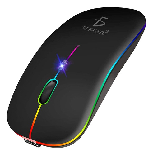 Lote 3pz Mouse Inalámbrico Recargable Rgb 2.4ghz Ele-gate