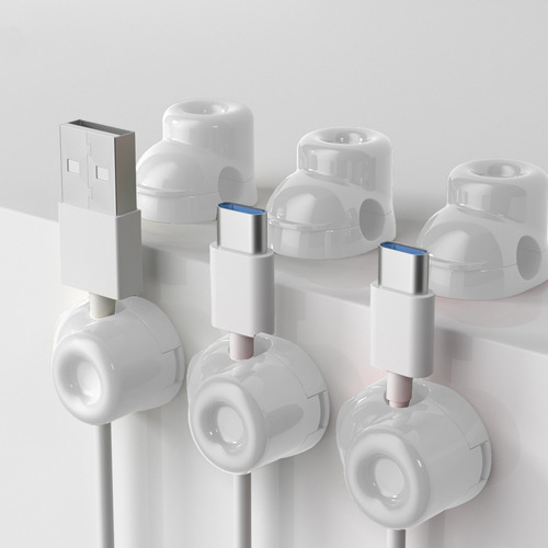 Organizador De 6 Cables Circulares De Color Liso, Cable Magn