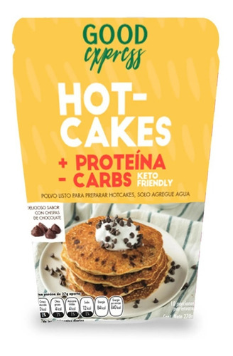 Imagen 1 de 2 de Harina Hot Cakes Keto Friendly Proteína 15g Chispa Chocolate