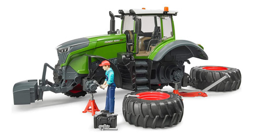 Bruder Fendt X 1000 Tractor Con Reparación Accesorios