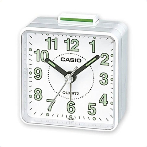 Reloj Despertador Casio Tq140 Numeros Grandes Analogo Luz Color Blanco