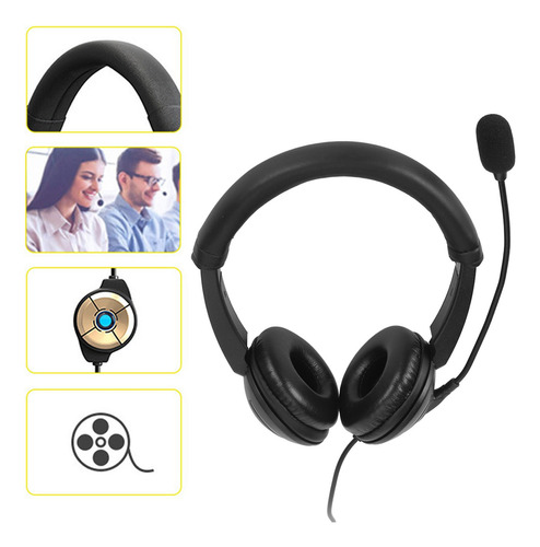 Auricular Con Micrófono Ajustable, Ideal Para Trabajo Remoto