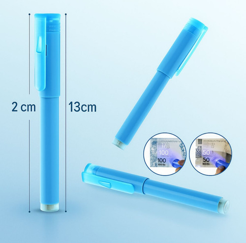 Kit 5 Canetas Uv Para Identificar Nota Falsa/dinheiro Falso