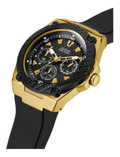 Reloj de pulsera Guess W1049G5, analógico, para hombre, con correa de silicona color