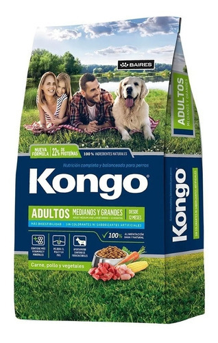 Alimento Kongo Adulto Razas Med./gde Carne/pollo/veg. X21 Kg