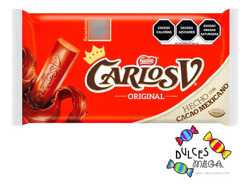 Chocolate Carlos V Original Display C/16pz - Garantizado