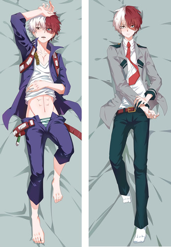 Dakimakura Todoroki Shoto 65x1.90 Cm 2 Lados Funda+ Relleno