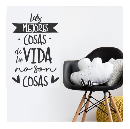 Vinilo Decorativo Pared Frases Hogar Las Mejores Cosas 60x40