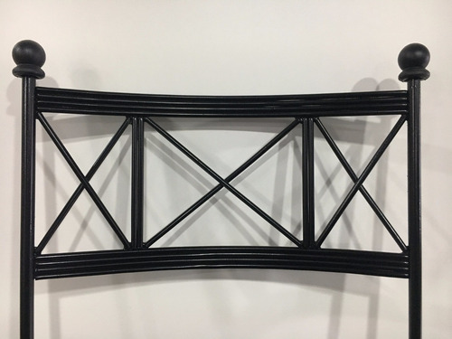 Imagen 3 de 9 de Silla De Hierro Forjado X2 Unidades Pata Recta Epoxi Negro