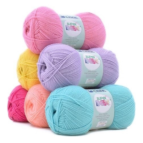 Kit La Trico/croche Antialérgica Cisne Super Bebe Pct 5 Und