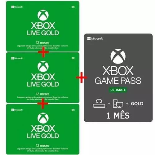 Xbox Game Pass Ultimate 1 Mês Código 25 Dígitos Gift Card