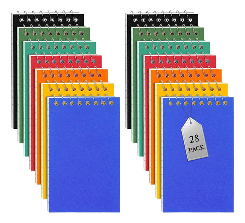 Paquete De 28 Cuadernos Pequeños De Espiral 3 X 5 PuLG...