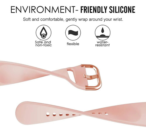 Correa 20mm Deportiva Flat Para Garmin Vivomove Hr Rosa 2 Cm
