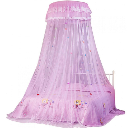 Cortina De Cama Con Mosquitera Redonda De Encaje Estilo Prin