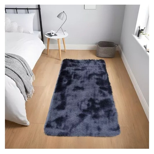 Alfombra Tapete Pie De Cama 60 X 150 Cms Peludo Pelos