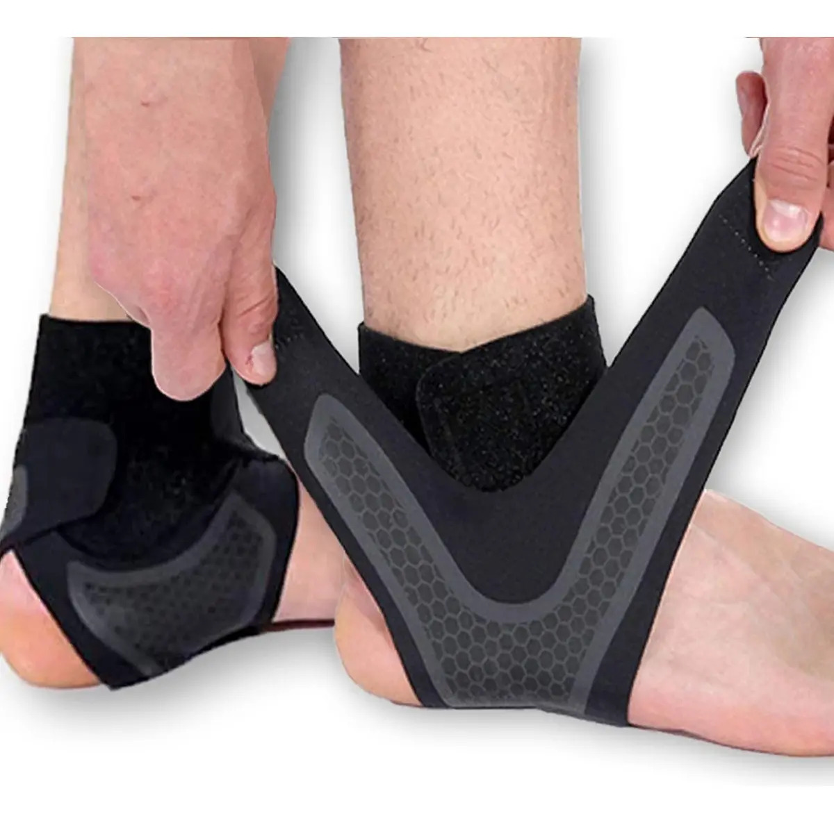 Tobillera Deportiva Ajustable Unisex Black Rehabilitacion Negro