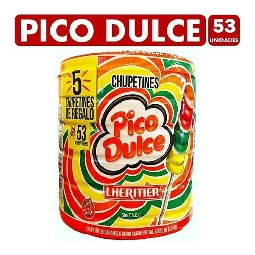 Pico Dulce Chupetin Pote X 48 Unidades Piñata