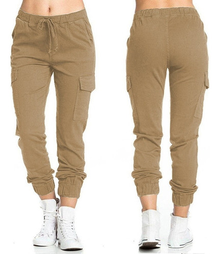 Pantalón Jogger Dama Tipo Cargo Moda Herramientas Y Ocio