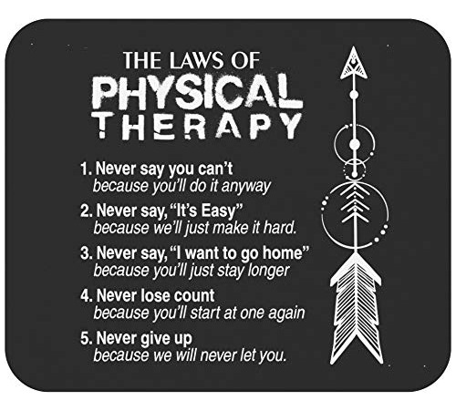 Motivation Mousepad Mousemat - The Laws Of Physical Therapy
