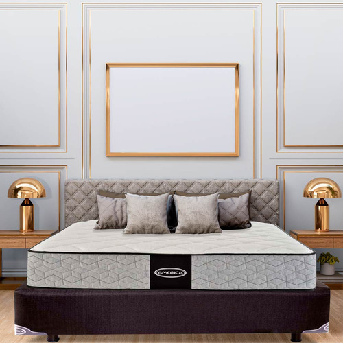 Juego Colchon + Box Altea/st Anford America Individual Color Blanco