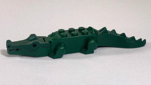Lego Minifigura Cocodrilo Verde Obscuro 