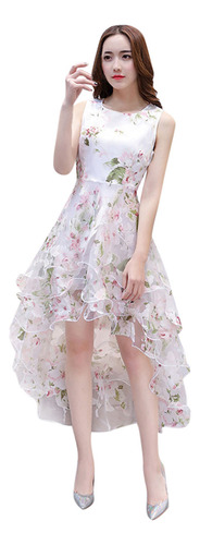 Vestido W Para Mujer, Organza, Estampado Floral, Boda, Fiest