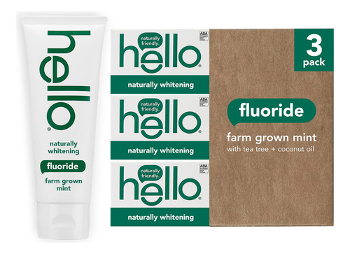Pasta De Dentes Hello Naturally Whitening Com Sabor De Horte