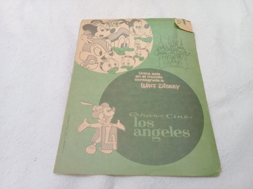 Antiguo Programa Gran Cine Los Angeles Walt Disney