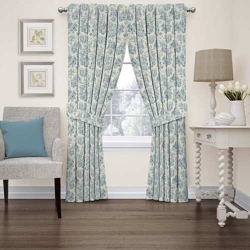 Waverly Charmed Life Floral Thermal Rod Pocket Curtains Para