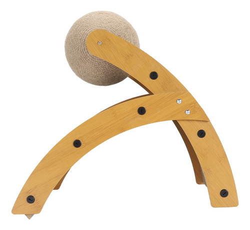 Rascador Curvo Para Rascar Gatos, Bola Giratoria, Vertical