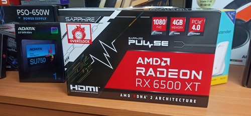 Imagen 4 de 5 de Tarjeta De Video Ati Radeon Rx6500xt 4gb. Pulse Rx 6500 Xt