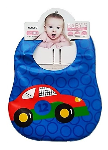 Babero De Bebé De Plástico Impermeable Mumuso Azul