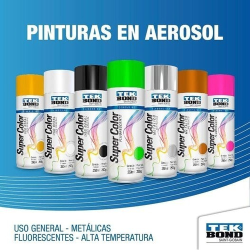 Aerosol Pintura Rojo Metalizado Tek Bond 200ml/140gr