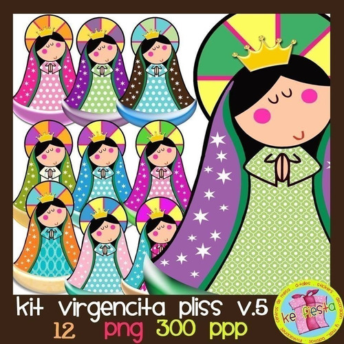 Kit Imprimible Virgencitas Porfi 5 - 12 Img Png  Ver Promo