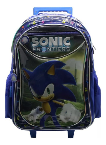 Mochila Escuela Frontiers Sonic So327 45cm Carro 18 Colegio